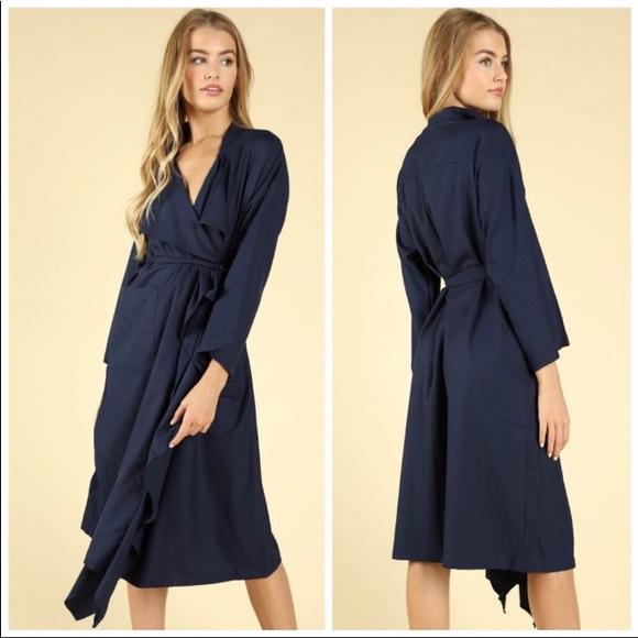Jackets & Blazers - ✨🌟Navy Belted Duster🌟✨